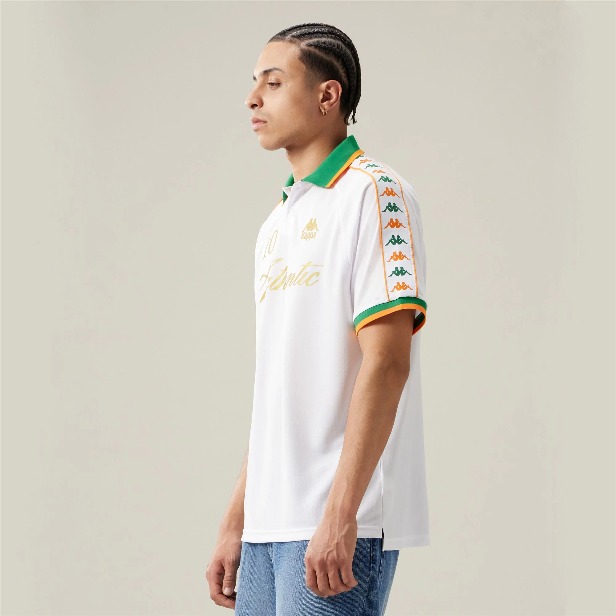 222 BANDA    NOTILOX - Active Jerseys - Polo Shirt - Man - WHITE-GREEN TEE-ORANGE - Image 4