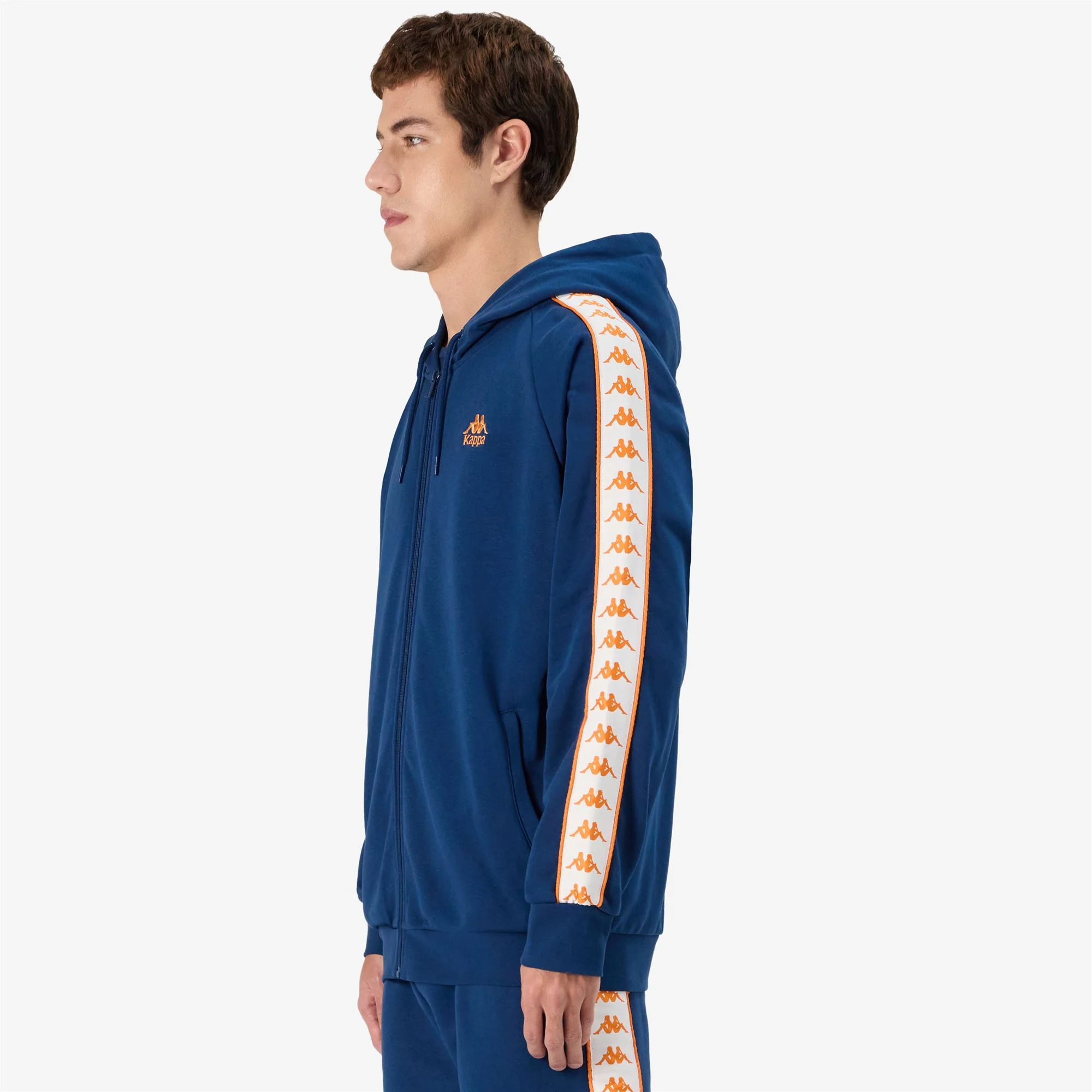 222 BANDA    ZAMIN 3 - Fleece - Jacket - Man - BLUE DK-ORANGE - Image 5
