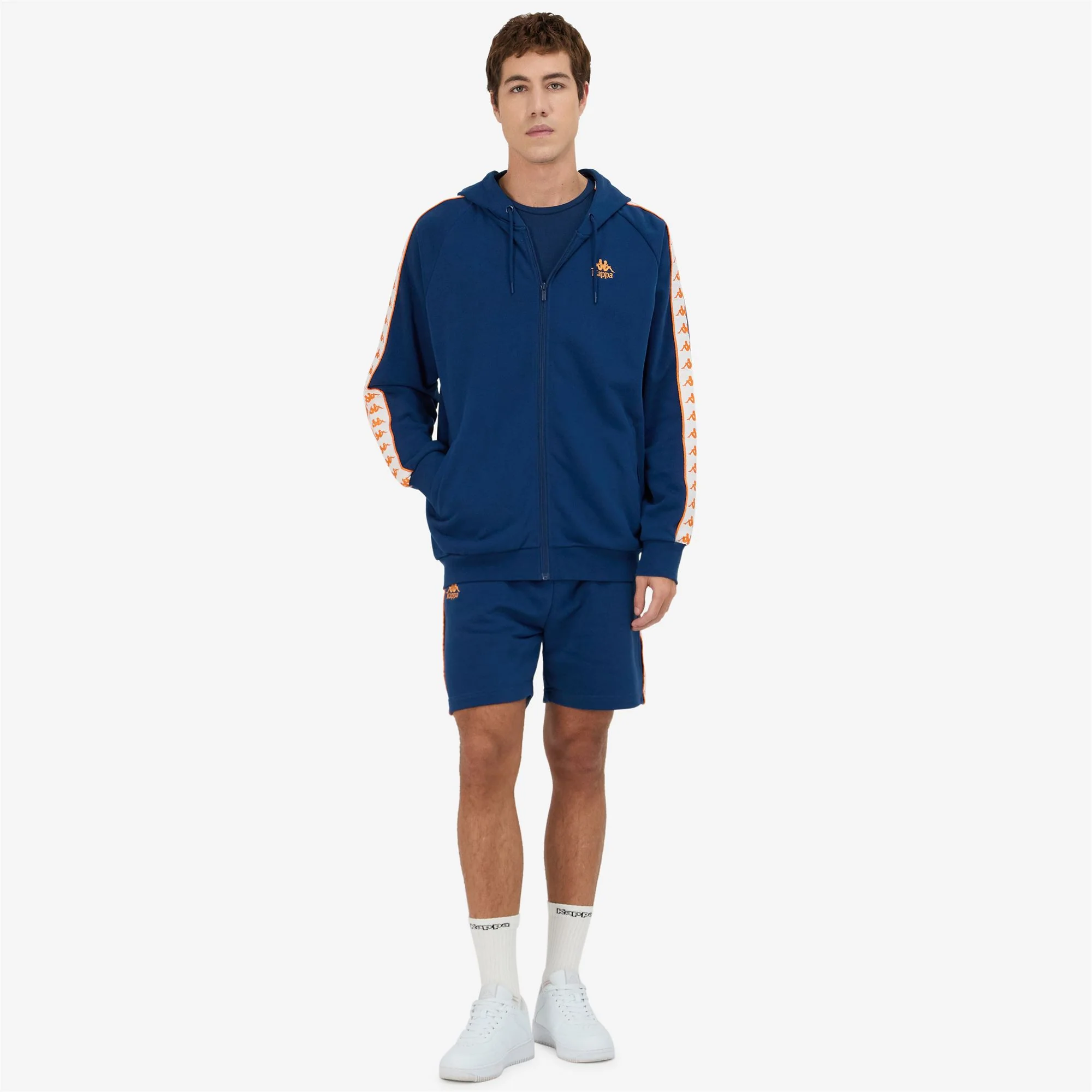 222 BANDA    ZAMIN 3 - Fleece - Jacket - Man - BLUE DK-ORANGE - Image 7