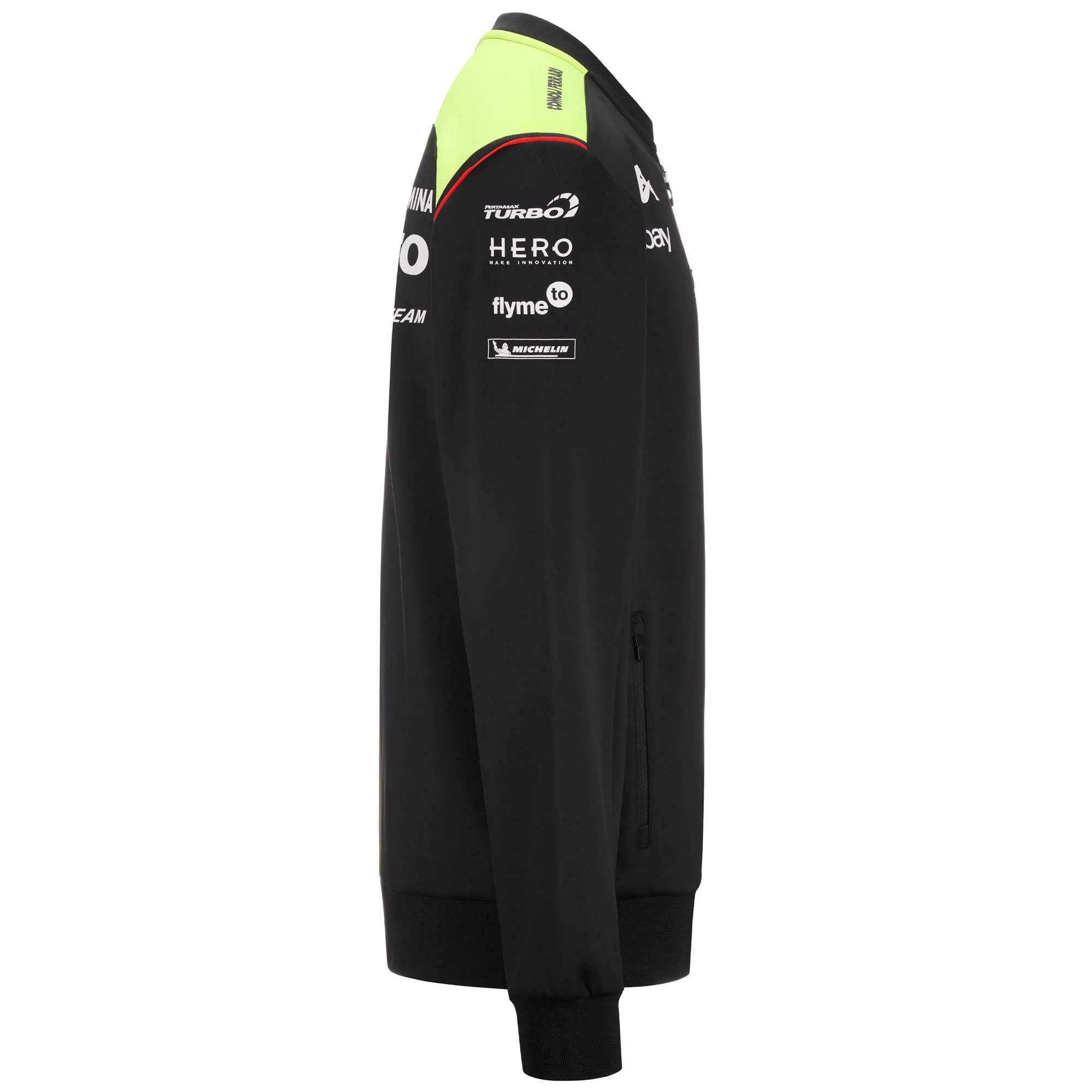 ATRISOMONE VR46 - Fleece - Jacket - Man - BLACK-NEON YELLOW-RED FLAME - Image 3