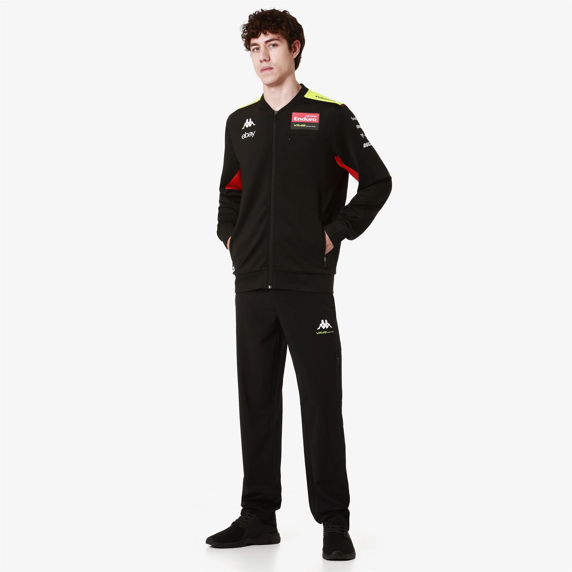 ATRISOMONE VR46 - Fleece - Jacket - Man - BLACK-NEON YELLOW-RED FLAME - Image 7
