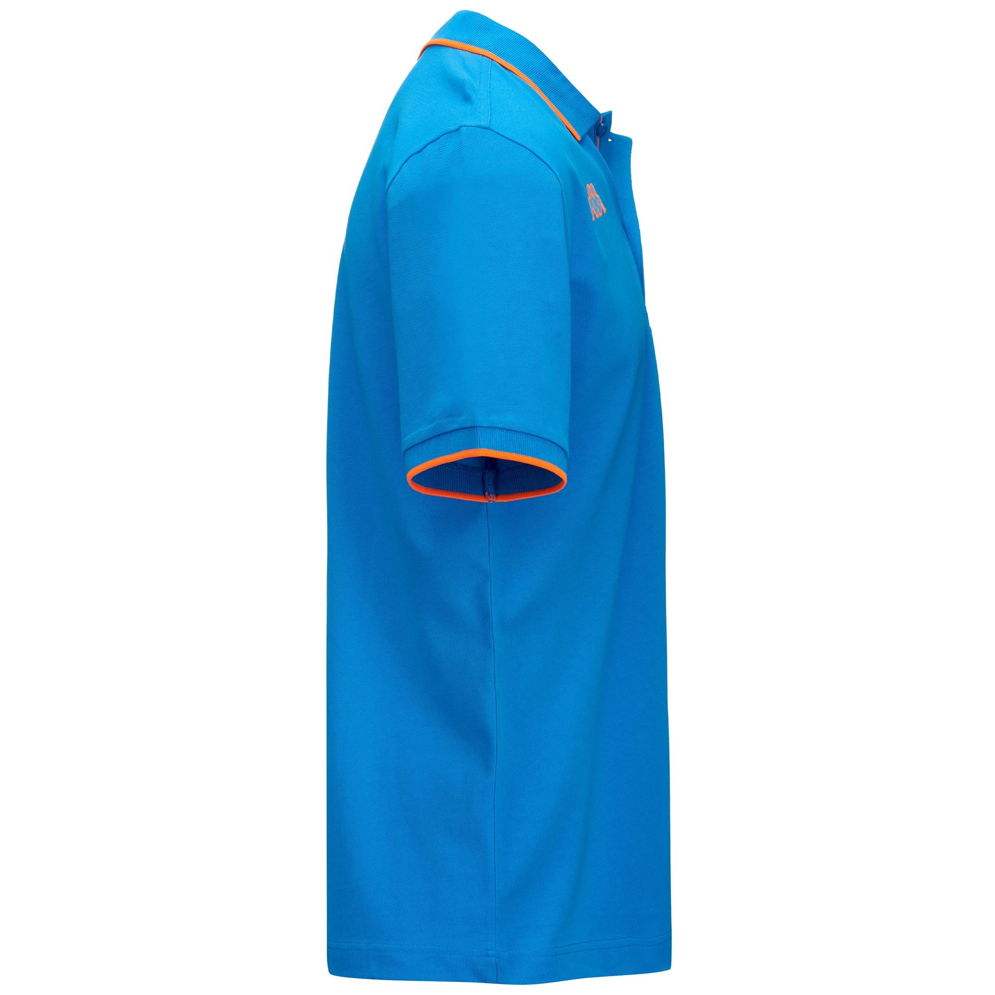 LOGO  FLU - Polo Shirts - Polo - Man - BLUE MALIBU-NEON ORANGE - Image 3