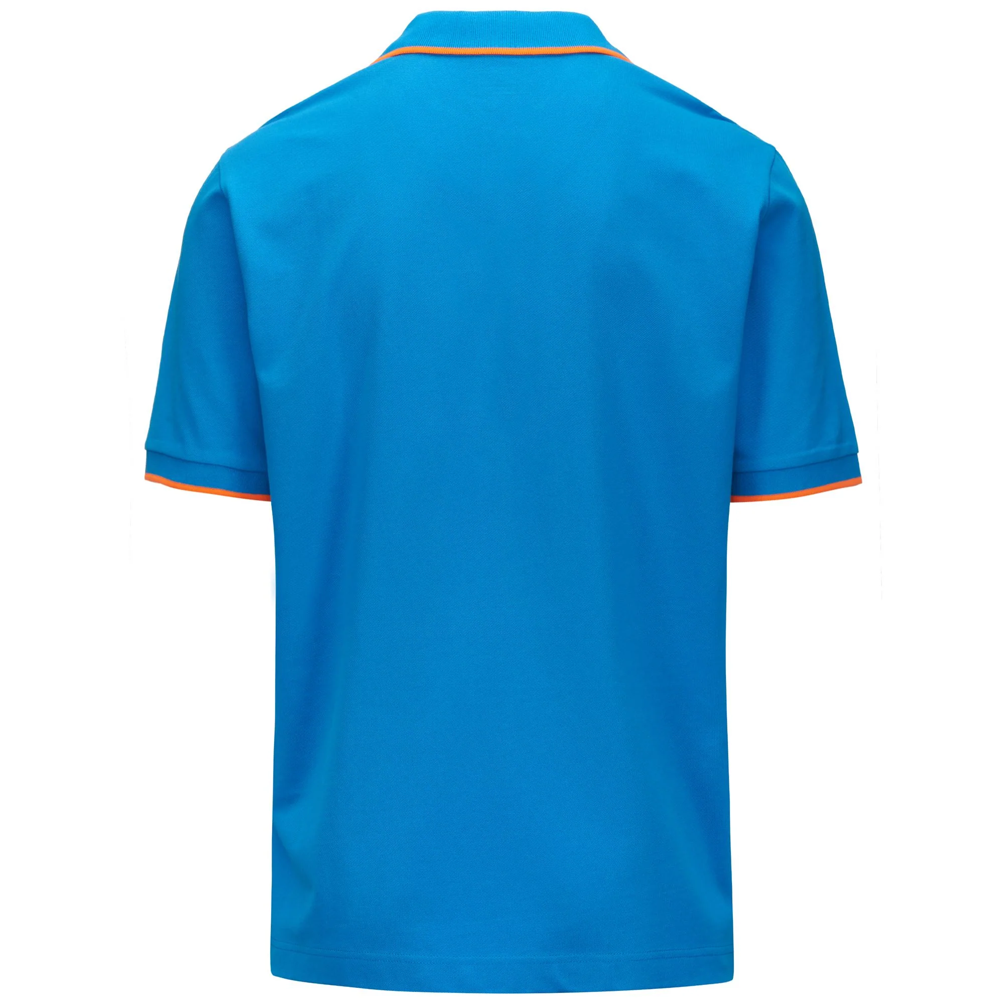 LOGO  FLU - Polo Shirts - Polo - Man - BLUE MALIBU-NEON ORANGE - Image 4