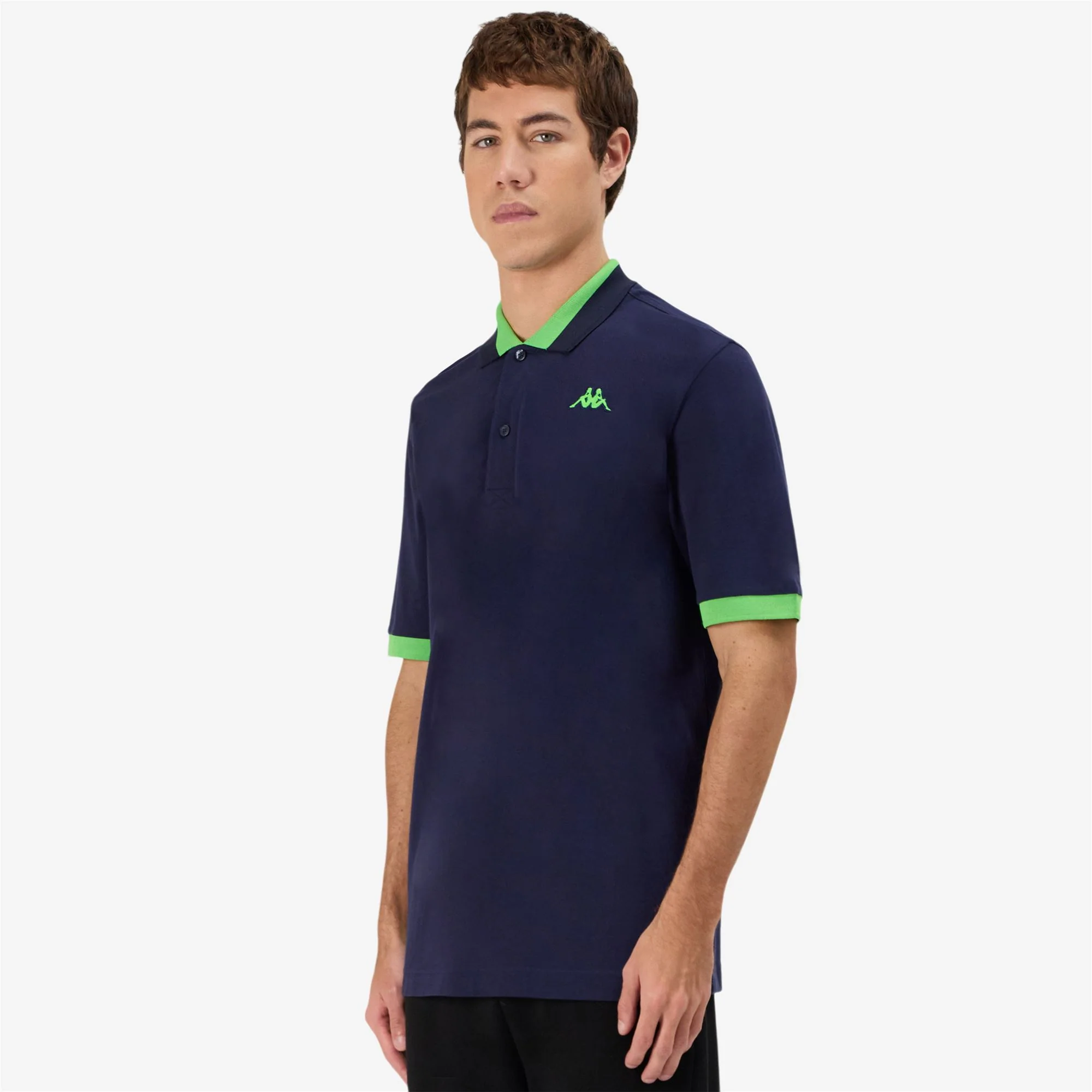LOGO  NEON - Polo Shirts - Polo - Man - BLUE MARINE-NEON GREEN - Image 5